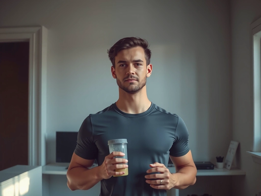 Sportista nakon večernjeg treninga